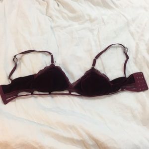 Velvet Maroon Bralette